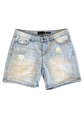 Attention Boyfriend Denim Shorts Size 4 Light Wash Distressed Casual Style